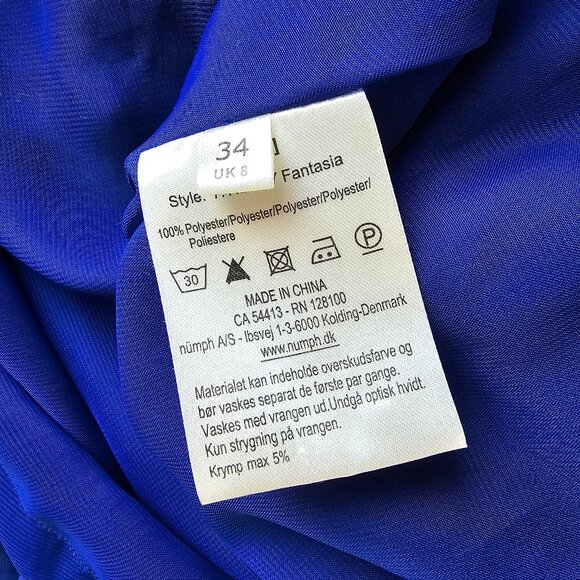 British Boutique Collection Classic Blue Dress UK 8 - Picture 4 of 6